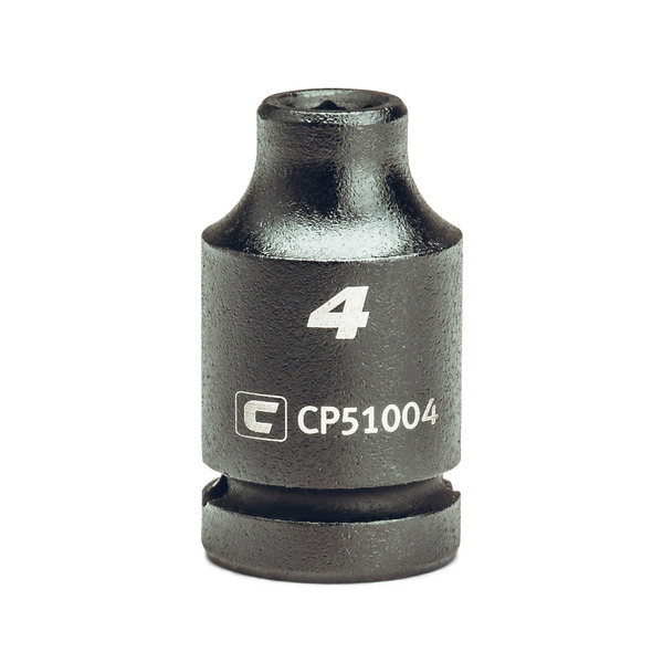 Capri Tools 1/4 in Drive 4 mm 6-Point Metric Shallow Impact Socket CP51004
